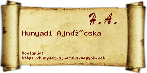 Hunyadi Ajnácska névjegykártya